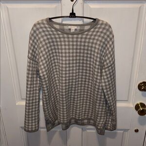 J. Jill Reversible Gingham Plaid Sweater Size XS